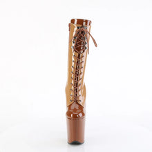 Load image into Gallery viewer, Tacones Pleaser FLAMINGO-1054DC Toffee Caramel Charol