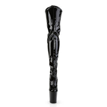 Load image into Gallery viewer, Pleaser FLAMINGO-3000 Boots - Black Stretch Patent / Black