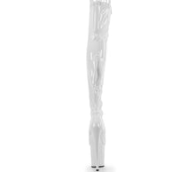 Carregar imagem no visualizador da galeria, Botas Pleaser FLAMINGO-3000 - Verniz branco elástico / Branco
