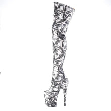 Load image into Gallery viewer, Tacones Pleaser FLAMINGO-3000DP Blanco Negro Str.