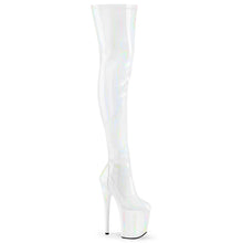 Cargar imagen en el visor de la galería, Tacones Pleaser FLAMINGO-3000HWR Blanco Str. Holo