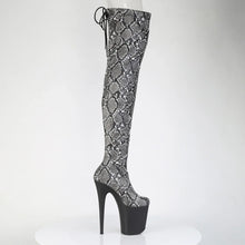 Load image into Gallery viewer, Tacones Pleaser FLAMINGO-3008SP-BT Gris Negro Snake