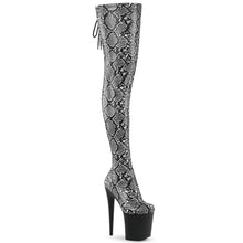 Load image into Gallery viewer, Tacones Pleaser FLAMINGO-3008SP-BT Gris Negro Snake