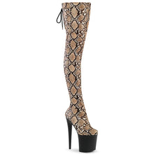 Load image into Gallery viewer, Tacones Pleaser FLAMINGO-3008SP-BT Tan Marrón Snake