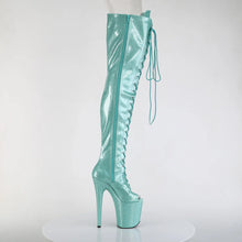 Load image into Gallery viewer, Tacones Pleaser FLAMINGO-3021GP Aguamarina Purpurina Charol