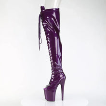 Cargar imagen en el visor de la galería, Tacones Pleaser FLAMINGO-3021GP Morado Purpurina Charol