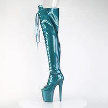 Carregar imagem no visualizador da galeria, Tacones Pleaser FLAMINGO-3021GP Teal Purpurina Charol