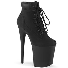 Cargar imagen en el visor de la galería, Tacones Pleaser FLAMINGO-800TL-02 Negro Nubuck Piel