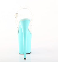 Load image into Gallery viewer, Pleaser FLAMINGO-808 Heels - Clear / Aqua