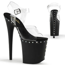 Load image into Gallery viewer, Tacones Pleaser FLAMINGO-808ABLS Transparente Negro Mate