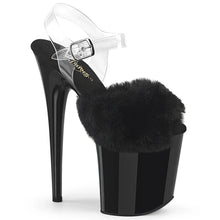 Load image into Gallery viewer, Tacones Pleaser FLAMINGO-808FUR Negro Faux Fur