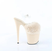 Load image into Gallery viewer, Tacones Pleaser FLAMINGO-808FUR Crema Faux Fur