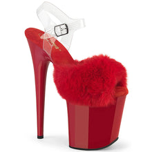 Load image into Gallery viewer, Tacones Pleaser FLAMINGO-808FUR Rojo Faux Fur