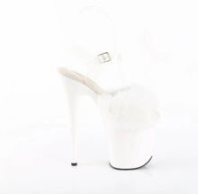 Load image into Gallery viewer, Tacones Pleaser FLAMINGO-808FUR Blanco Faux Fur