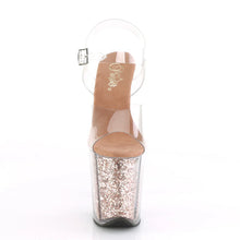 Load image into Gallery viewer, Tacones Pleaser FLAMINGO-808G Transparente Oro Rosa