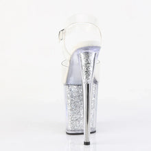 Load image into Gallery viewer, Tacones Pleaser FLAMINGO-808G Transparente Plata Gltr
