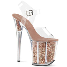Load image into Gallery viewer, Tacones Pleaser FLAMINGO-808G Transparente Oro Rosa