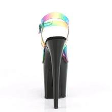 Load image into Gallery viewer, Tacones Pleaser FLAMINGO-808RB Rainbow Negro
