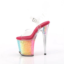 Load image into Gallery viewer, Tacones Pleaser FLAMINGO-808RG-02 Transparente Rainbow Confetti