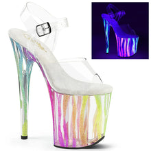 Load image into Gallery viewer, Tacones Pleaser FLAMINGO-808RG-03 Transparente Rainbow Purpurina