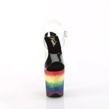 Load image into Gallery viewer, Tacones Pleaser FLAMINGO-808RG-04 Transparente Rainbow Purpurina