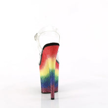 Load image into Gallery viewer, Tacones Pleaser FLAMINGO-808RG-04 Transparente Rainbow Purpurina