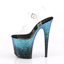 Load image into Gallery viewer, Tacones Pleaser FLAMINGO-808SS Transparente Negro Azul