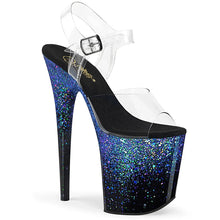 Load image into Gallery viewer, Tacones Pleaser FLAMINGO-808SS Transparente Negro Azul