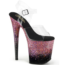 Load image into Gallery viewer, Tacones Pleaser FLAMINGO-808SS Transparente Negro Rosa