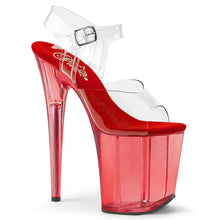 Load image into Gallery viewer, Tacones Pleaser FLAMINGO-808T Transparente Rojo Tinted