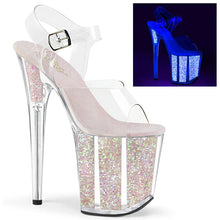 Load image into Gallery viewer, Tacones Pleaser FLAMINGO-808UVG Transparente Neon Opal
