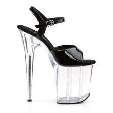 Load image into Gallery viewer, Pleaser FLAMINGO-809 Heels - Black Patent / Clear