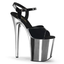 Carregar imagem no visualizador da galeria, Sapatos de salto alto Pleaser FLAMINGO-809 - Verniz preto / Cromo prateado