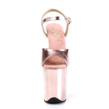 Carregar imagem no visualizador da galeria, Sapatos de salto alto Pleaser FLAMINGO-809 - PU metálico ouro rosa / Cromo ouro rosa