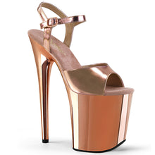 Carregar imagem no visualizador da galeria, Sapatos de salto alto Pleaser FLAMINGO-809 - PU metálico ouro rosa / Cromo ouro rosa