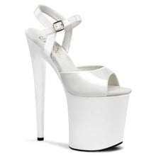 Load image into Gallery viewer, Pole Dance Sandals Pleaser Flamingo-809 – White Patent Leather 24/48 Hrs