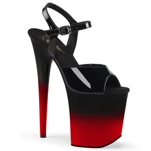 Load image into Gallery viewer, Tacones Pleaser FLAMINGO-809BR-H Negro Charol Rojo