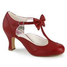 Load image into Gallery viewer, Tacones Pin Up Couture FLAPPER-11 Rojo Piel Sintética