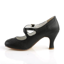 Load image into Gallery viewer, Tacones Pin Up Couture FLAPPER-35 Negro Piel Sintética