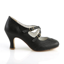 Load image into Gallery viewer, Tacones Pin Up Couture FLAPPER-35 Negro Piel Sintética