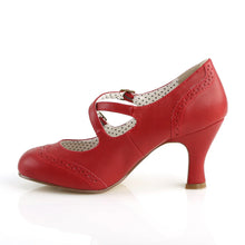 Load image into Gallery viewer, Tacones Pin Up Couture FLAPPER-35 Rojo Piel Sintética
