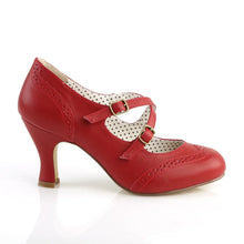 Load image into Gallery viewer, Tacones Pin Up Couture FLAPPER-35 Rojo Piel Sintética
