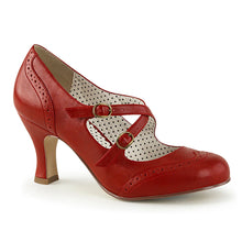 Load image into Gallery viewer, Tacones Pin Up Couture FLAPPER-35 Rojo Piel Sintética