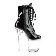 Load image into Gallery viewer, Tacones Pleaser FLASHDANCE-1020-8 Negro Charol Transparente