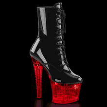 Carregar imagem no visualizador da galeria, Tacones Pleaser FLASHDANCE-1020SPEC Negro Transparente