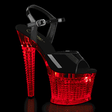 Load image into Gallery viewer, Tacones Pleaser FLASHDANCE-709SPEC Negro Transparente