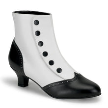 Load image into Gallery viewer, Botas Bordello FLORA-1023 Blanco Negro Pu