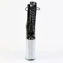 Load image into Gallery viewer, Tacones Pleaser FORBIDDEN-1020BEJ Negro Charol Plata