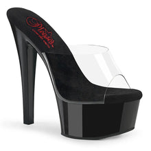 Load image into Gallery viewer, Tacones Pleaser GLEAM-601 Transparente Negro