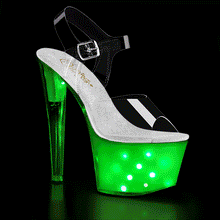 Load image into Gallery viewer, Tacones Pleaser ILLUMINATOR-708 Transparente White Glow